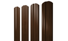 Штакетник Twin фигурный 0,45 Print Elite Choco Wood TwinColor