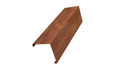 Декоративная накладка на столб универсальная угловая 62х55 для забора жалюзи Grand Line 0,45 Print Premium Rowan Wood Intense FTC (3м)