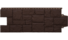 Фасадная панель Grand Line Крупный камень Classic шоколадный