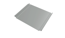 Кликфальц Double Pro Grand Line 0,45 PE с пленкой на замках RAL 9006 бело-алюминиевый