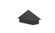 Колпак на полустолб для С21 0,5 Satin с пленкой RAL 7016 антрацитово-серый