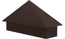 Колпак на полустолб для С8,С10 0,45 PE с пленкой RAL 8017 шоколад