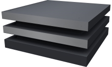 Колпак на столб плоский елка 390х390мм 0,45 PE с пленкой RAL 7024 мокрый асфальт