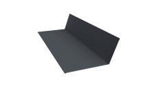 Планка примыкания 150х250 Grand Line 0,45 Drap-double TX RAL 7024 мокрый асфальт (2м)