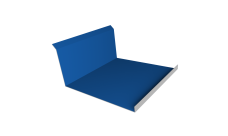 Планка примыкания нижняя 20х122х260х15 0,5 Satin с пленкой RAL 5005 сигнальный синий (2м)