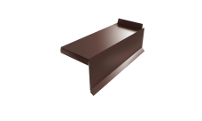 Планка торцевая сегментная Квадро профи Правая 0,45 Drap TX RAL 8017 шоколад