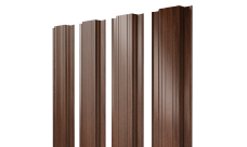 Штакетник Прямоугольный с прямым резом 0,45 Print Elite Choco Wood TwinColor