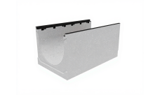 Лоток водоотводный бетонный коробчатый Gidrolica (СО-500мм), с чугунной насадкой КU 100.60,3 (50).50(41)-BGZ-S, №10-0