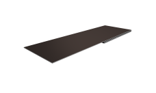 Планка финишная 48х25 0,5 GreenCoat Pural BT с пленкой RR 32 темно-коричневый (RAL 8019 серо-коричневый) (2м)