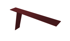 Планка карнизная фальц 130х80 Grand Line 0,45 ПЭ двухсторонний с пленкой RAL 3005 красное вино (3м)