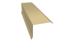 Планка торцевая 80х100 Grand Line 0,4 PE с пленкой RAL 1014 слоновая кость (3м)