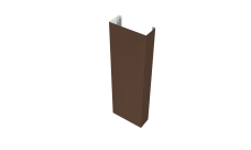 Полустолб для С21 0,45 PE с пленкой RAL 8017 шоколад (L2,0)