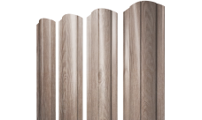 Штакетник Круглый фигурный 0,45 Print Elite White Wood TwinColor