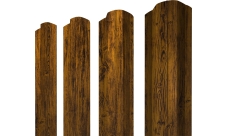 Штакетник М-образный B фигурный Grand Line 0,45 Print Elite Golden Wood TwinColor