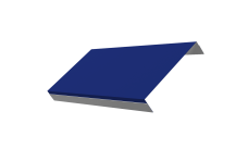 Ламель обратная стартовая/финишная забора жалюзи Texas 50мм для калиток и ворот (с заполнением ламелями 150) 0,45 PE RAL 5002 ультрамариново-синий