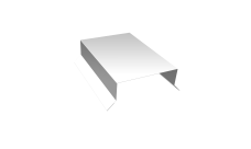 Парапетная крышка прямая 100мм Grand Line 0,5 Satin с пленкой RAL 9003 сигнальный белый (2,5м)