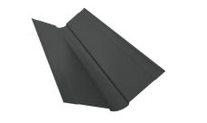 Планка ендовы верхней фигурной 150х150 Grand Line 0,5 PurPro Matt 275 RAL 7016 антрацитово-серый (3м)