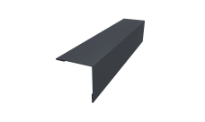 Планка завершающая 50х50 для забора жалюзи Milan Grand Line 0,5 PE RAL 7024 мокрый асфальт (3м)