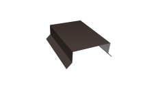 Парапетная крышка прямая 125мм Grand Line 0,45 PE с пленкой RR 32 темно-коричневый (3м)