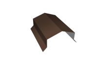 Парапетная крышка угольная 100мм Grand Line 0,5 PE lite с пленкой RAL 8017 шоколад (2,5м)