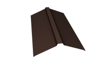 Планка конька прямоугольного 150х30х150 0,45 Drap TX RAL 8017 шоколад (3м)