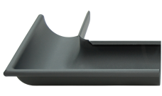 Угол желоба внешний Grand Line PU матовый 90 гр 125 мм RAL 7024 мокрый асфальт