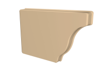 Заглушка желоба левая Vortex Lite 130мм RAL 1014 слоновая кость