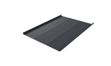 Фальц двойной стоячий Line Grand Line 0,45 Drap TX с пленкой на замках RAL 7024 мокрый асфальт