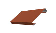 Ламель лицевая 125 забора жалюзи Texas 0,5 Satin RAL 8004 терракота