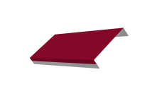 Ламель обратная 125 забора жалюзи Техас Grand Line 0,45 PE RAL 3003 рубиново-красный