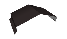 Парапетная крышка угольная 250мм 0,45 PE с пленкой RAL 9005 черный (2м)