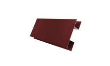 Планка H-образная Блок-Хаус новый Grand Line 0,45 ПЭ с пленкой RAL 3011 коричнево-красный (2м)