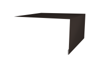 Планка околооконная простая 250х50 Grand Line 0,5 PurLite Matt RR 32 темно-коричневый (2м)