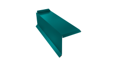 Планка торцевая сегментная 30мм Левая 0,45 PE с пленкой RAL 5021 водная синь