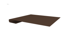 Планка завершающая Grand Line 0,5 Atlas X с пленкой RAL 8017 шоколад (2м)