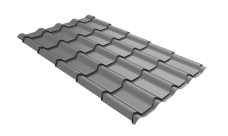 Профиль волновой "Камея" ("Kamea") 0,45 PE RAL 9006 бело-алюминиевый