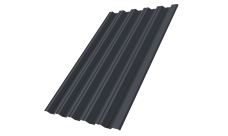 Профнастил НС35R 0,5 Satin Matt TX RAL 7024 мокрый асфальт