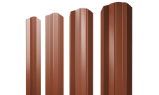 Штакетник М-образный A фигурный 0,5 Satin RAL 8004 терракота