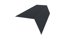 Планка карнизная широкая 100х85 Grand Line 0,5 Satin с пленкой RAL 7024 мокрый асфальт (2м)