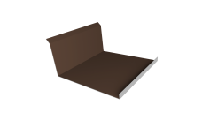 Планка примыкания нижняя 20х122х260х15 0,5 PurLite Matt RAL 8017 шоколад (2м)