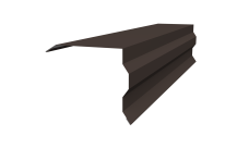 Планка торцевая фигурная 100х85 0,45 PE с пленкой RR 32 темно-коричневый (2м)