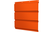 Софит металлический Классик v01 Grand Line центральная перфорация 0,45 PE с пленкой RAL 2004 оранжевый