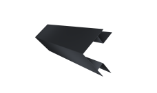 Угол внешний сложный 75х75 Grand Line 0,5 Velur X RAL 7024 мокрый асфальт (3м)