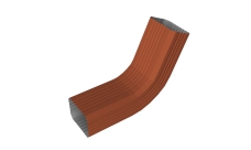 Колено стока гофрированное Vortex Lite 76х102мм PE RAL 8004 терракота