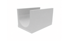 Лоток водоотводный бетонный коробчатый Gidrolica (СО-500мм), с чугунной насадкой КU 100.60,3 (50).57,5(48,5)-BGZ-S, №25-0