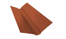 Планка ендовы верхней фигурной 150x150 0,5 PurLite Matt RAL 8004 терракота (2м)