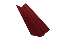 Планка ендовы верхней фигурной 70x70 0,5 Satin с пленкой RAL 3005 красное вино (2м)