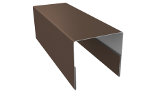 Планка П-образная заборная 20 0,45 PE с пленкой RAL 8017 шоколад (3м)