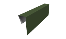 Планка приемная оконная фибросайдинга 0,5 Satin Matt TX RAL 6020 хромовая зелень (2м)