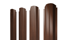 Штакетник П-образный A фигурный 0,45 Print Elite Choco Wood TwinColor